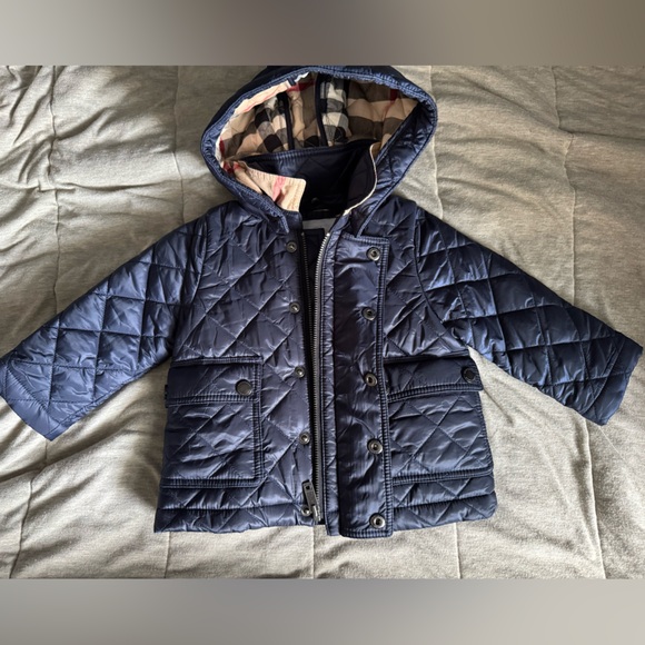 Burberry Other - Burberry Navy Quilted baby Jacket